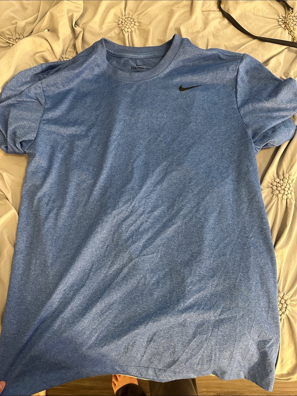 Nike Heathered Light Blue Short Sleeve Performance Tee